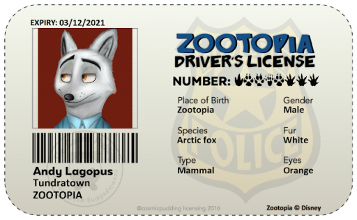 Get your own Zootopia Driver’s License! – Zootopia News Network