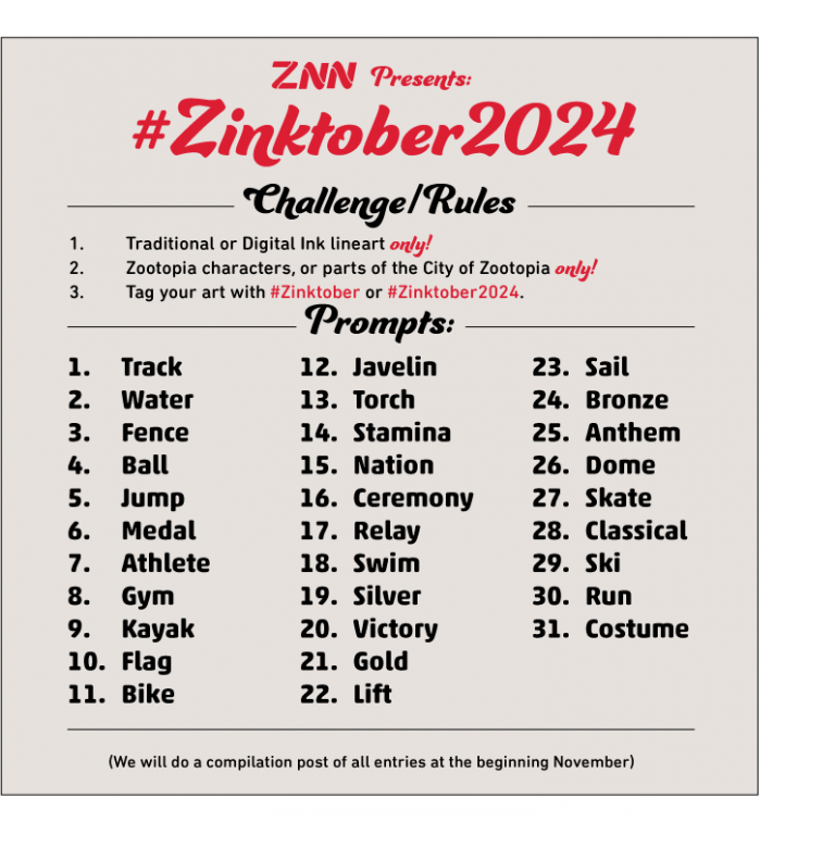 Zinktober 2024 Starts now! – Zootopia News Network